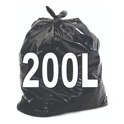 Saco para Lixo 200 Litros Preto 100 Unidades 115CM X 90CM Resistente para Uso Doméstico Higipack