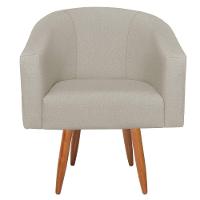 Kit Diva Recamier Heitor 140Cm Lado Direito E 02 Poltronas Luiza Linho - Doce Sonho Móveis Bege - 6