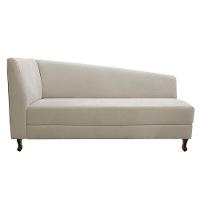 Kit Diva Recamier Heitor 140Cm Lado Direito E 02 Poltronas Luiza Linho - Doce Sonho Móveis Bege - 7