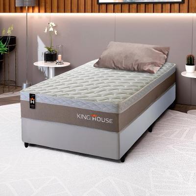 Cama Box Molas Ensacadas Sheffield 96x203 Bege King House