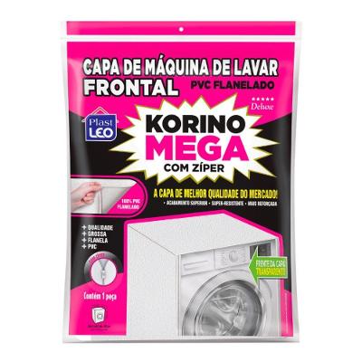 Capa para Máquina de Lavar Plast Leo Korino Mega - F em PVC 100% com Manta de Poliéster