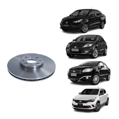 Disco de Freio Dianteiro Ventilado D50 para Fiat Argo, Cronos, Pulse, Doblo, Idea e 500 Cabrio MDS