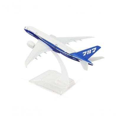 Avião Miniatura Colecionável Boeing 787 em Metal Escala 1:400 Prata Apex