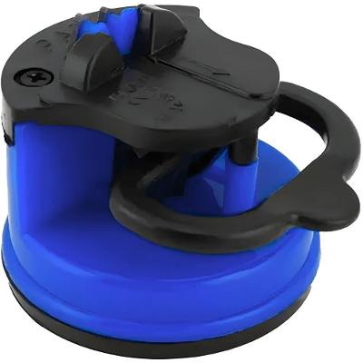 Afiador de Facas CK4371 Compacto 6X6X6,2CM em Metal Plástico e Borracha para Cozinha Clink