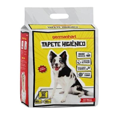 Tapete Higiênico Pet Germanhärt 6 Camadas para Cães e Gatos Médio e Grande Porte 80X60CM 30 Unidades