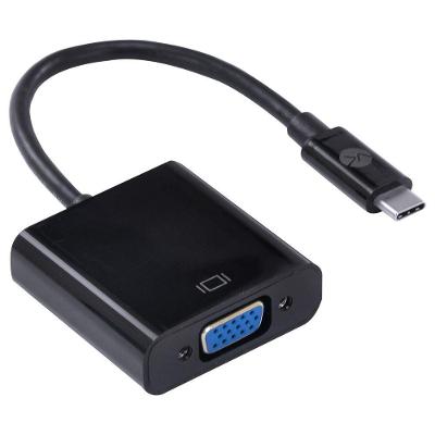 Adaptador USB Tipo C para VGA Achdmi-20 com Saída VGA Fêmea 1080P 60HZ Preto Vinik