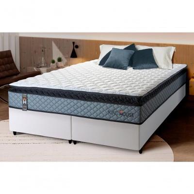 Cama Box Chicago Espuma Queen 158x198 Branco King House
