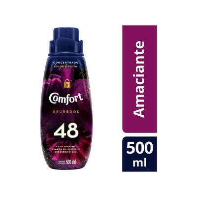 Amaciante de Roupas Concentrado 48 Segredos Fragrância Sofisticada Frasco 500ML Comfort