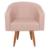 Kit Diva Recamier Heitor 160Cm Lado Direito E 02 Poltronas Luiza Suede - Doce Sonho Móveis Rosê - 6