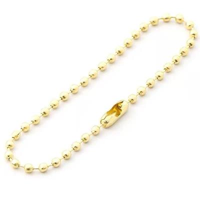 Corrente de Bolinha para Chaveiro 10 cm Kit 50 Peças Dourado OEM