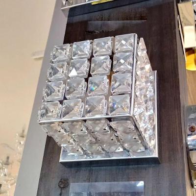 Arandela 4558 Carpo para 1 Lâmpada G9 com Cristais Transparentes Inox Rioprelustres