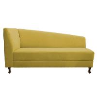 Kit Diva Recamier Heitor 160Cm Lado Direito E 02 Poltronas Luiza Suede - Doce Sonho Móveis Amarelo - 7
