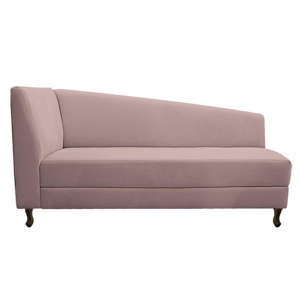 Kit Diva Recamier Heitor 160Cm Lado Direito E 02 Poltronas Luiza Linho - Doce Sonho Móveis Rosê - 7