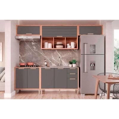 Cozinha Eloise 5 Portas 3 Gavetas Titânio