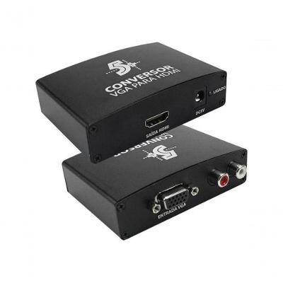 Conversor de Vídeo VGA para HDMI X Hdmi 5+ Suporte a Resoluções Até 1920×1080