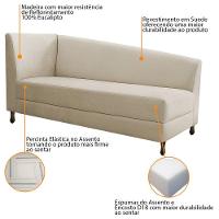 Kit Diva Recamier Heitor 160Cm Lado Direito E 02 Poltronas Luiza Suede - Doce Sonho Móveis Bege - 3