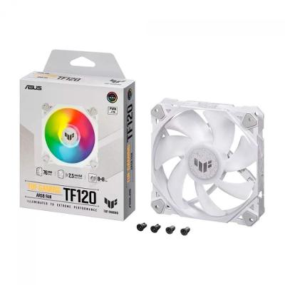 Cooler para Gabinete TUF Gaming TF120 White ARGB 120MM com Fluxo de Ar 76 CFM e Rolamento Avançado