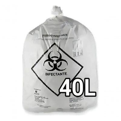 Sacos de Lixo Infectante 40 Litros 100 Unidades C para Descarte Seguro em Ambientes Clínicos