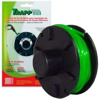 Carretel para Aparador de Grama Modelo para Cortador Reposição com Fio Nylon 8m 1 e 8mm Verde