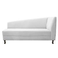 Kit Diva Recamier Heitor 160Cm Lado Esquerdo E 02 Poltronas Luiza Suede - Doce Sonho Móveis Branco - 7