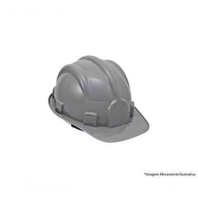 Capacete de Segurança Aba Frontal para Proteção Cinza Plastcor do Brasil