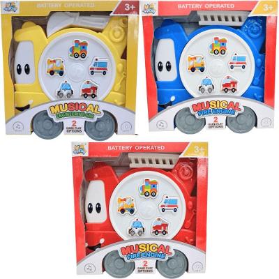 Caminhão de Serviço Musical - Modelos Sortidos com Sons Divertidos, Luzes Coloridas Amarelo Toy King