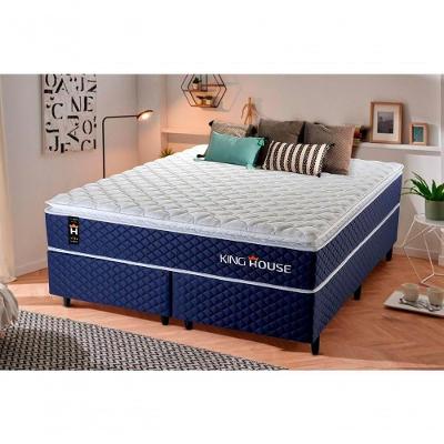 Cama Box Size Lagras Molas Ensacadas Queen Azul King House