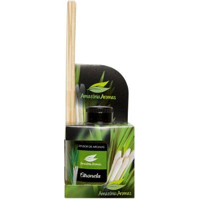 Difusor de Ambientes Citronela 270ML com Varetas de Madeira para Casa Amazônia Aromas