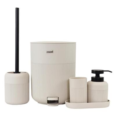 Conjunto para Banheiro Concept com 5 Peças e Materiais Duráveis Cinza