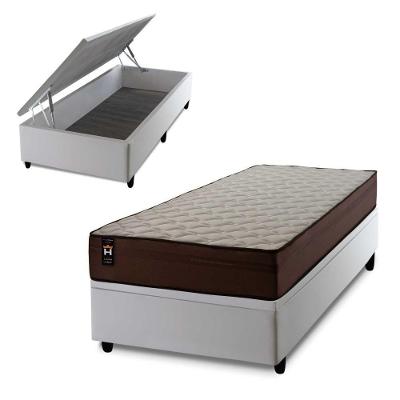 Cama Box Baú Atlanta 88x188 Branco Espuma D45 King House