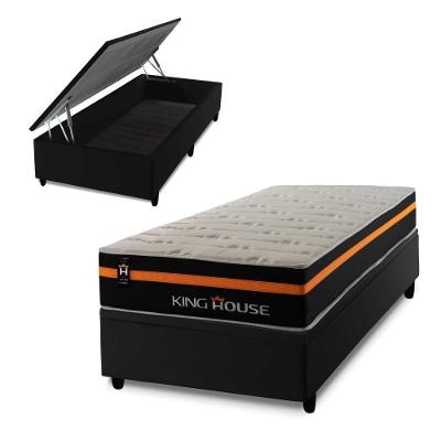 Cama Box Baú Sirius 88x188 C/ Molas Ensacadas King House