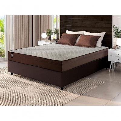 Cama Box Espuma Atlanta Casal 138x188 Marrom King House