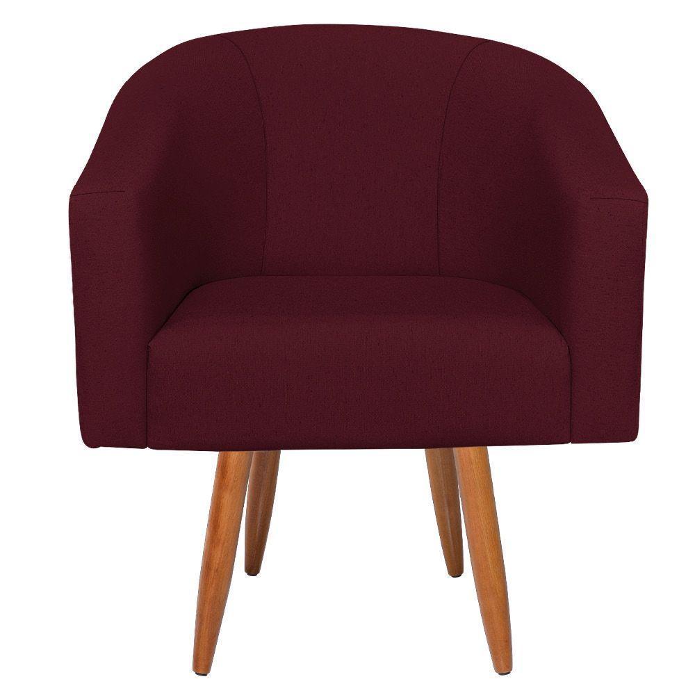 Kit Diva Recamier Heitor 160Cm Lado Esquerdo E 02 Poltronas Luiza Suede - Doce Sonho Móveis Bordô - 6