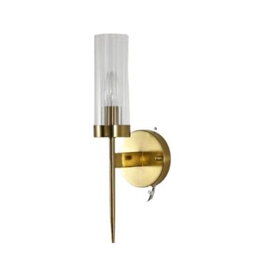 Arandela Dcb00275 para 1 Lâmpada E14 em Alumínio com Vidro Transparente Bronze