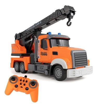 Caminhão de Controle Remoto Infantil CAR820 CAR821 CAR822 com Jato de Água e Som Realista Laranja