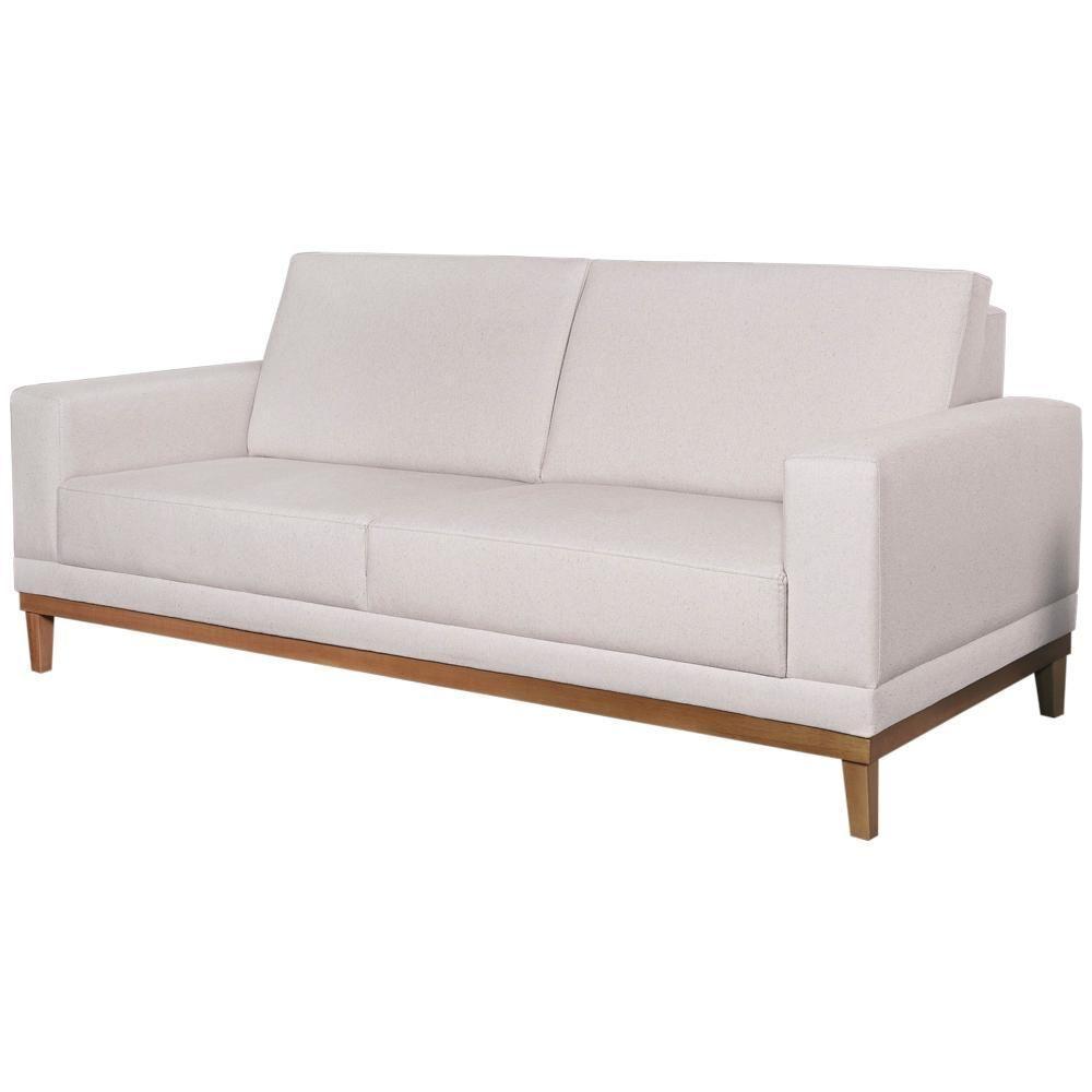 Sofa 2 Lugares 160 Cm Crons Linho Bege Vazzano Bege - 1