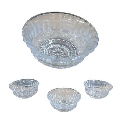 Conjunto 3 Bowl de Vidro para Petiscos Patês e Sobremesas Alta Transparência Transparente Wellmix