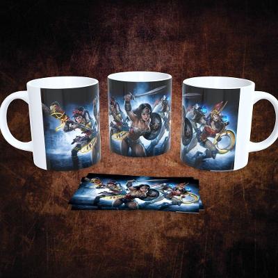 Caneca de Porcelana 325ML DC Comics Estampa 26 com Estampa Temática em Variedade de Cores Outras