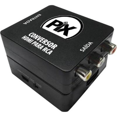 Conversor HDMI para RCA Pix F002 para Converter Sinais Digitais em Analógicos com Entrada 1 HDMI