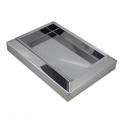 Cinzeiro de Chão Aço Inox Bituqueiro para Fumódromo em Aço Inoxidável 1020 6,5X35X23 Inox Higipack