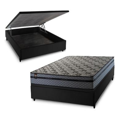 Cama Box Baú Montreal 138x188 C/ Molas Ensacadas King House