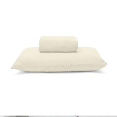 Jogo de Cama Basic Solteiro 2 Peças 100% Algodão em Malha Penteada com Lençol com Elástico Perola