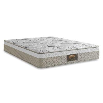 Colchão Casal Cristal Molas Ensacadas Bege / Branco