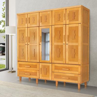 Guarda Roupa Casal Chicago 11 Portas de Abrir 4 Gavetas Imbuia Madeira Maciça