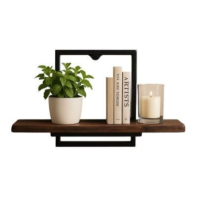 Nicho Decorativo Design Industrial De Metal Madeira Ferro