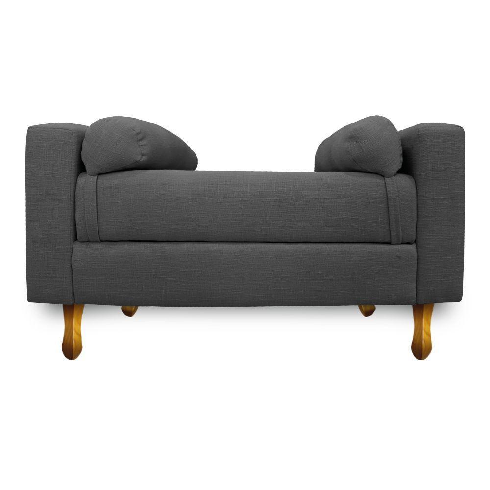 Recamier Félix King Size 195cm Linho Chumbo - 7