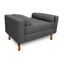 Recamier Félix King Size 195cm Linho Chumbo - 1