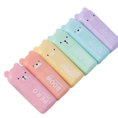 Conjunto de Mini Marca Texto Primax MTX-003 com Ponta Chanfrada 6 Cores Vibrantes