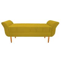 Recamier Estofado Ari 195cm King Size Suede Amarelo - 3