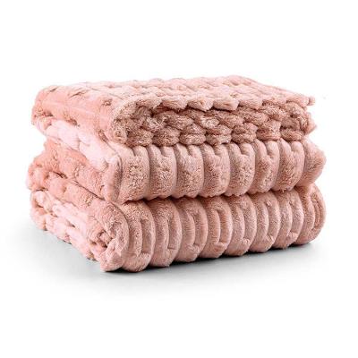 Cobertor Manta Alaska Casal Queen 2,40m X 2,20m Manta Flannel Soft - Blush Rose - 100% Poliéster